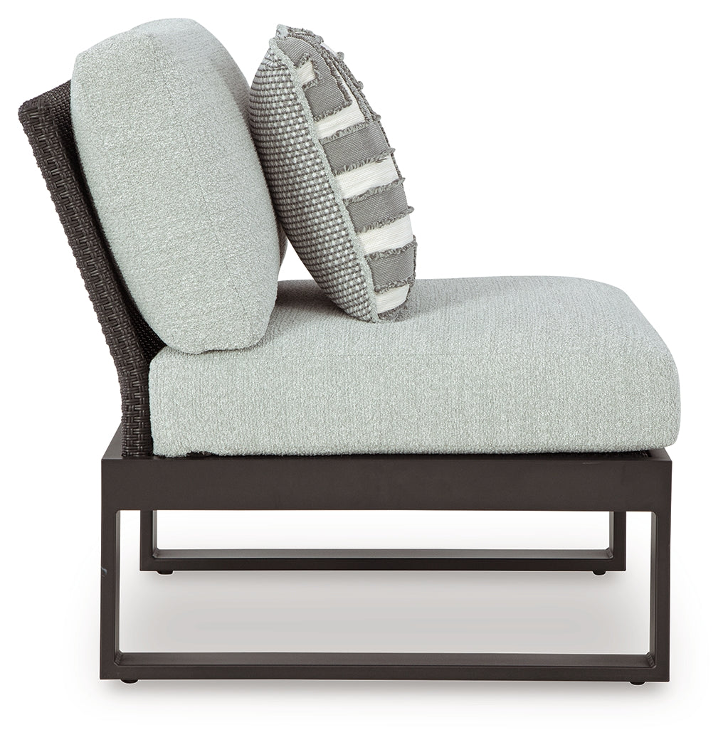Beachloft Black/Gray 5-Piece Outdoor Sectional from Ashley - Luna Furniture
