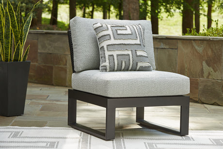 Beachloft Black/Gray 5-Piece Outdoor Sectional from Ashley - Luna Furniture