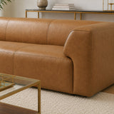 Beaucaire Tan Leather Sofa