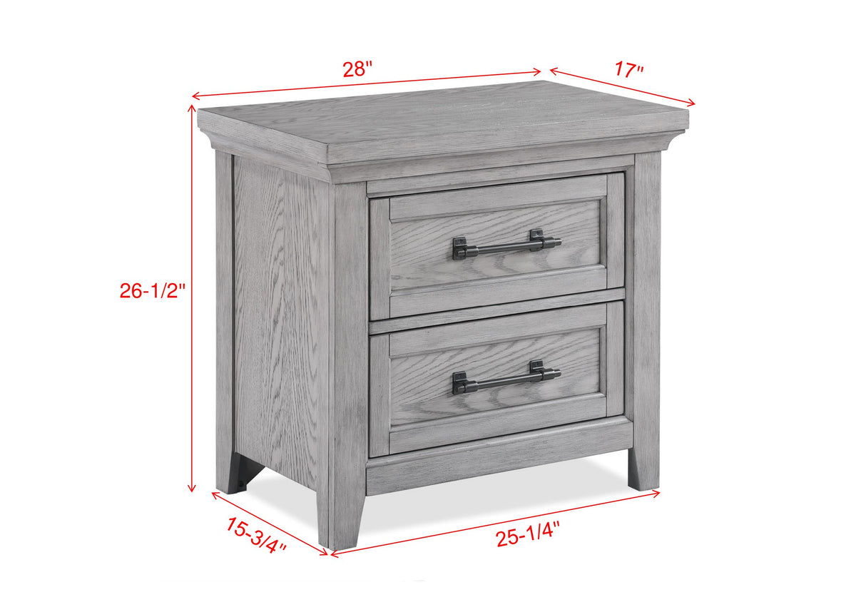 Beckett Rustic Gray Nightstand from Crown Mark - Luna Furniture
