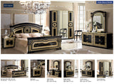 Aida Black/Gold Queen Bed from ESF Furniture - Luna Furniture