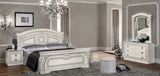 Aida White w/Silver Nightstand from ESF Furniture - Luna Furniture