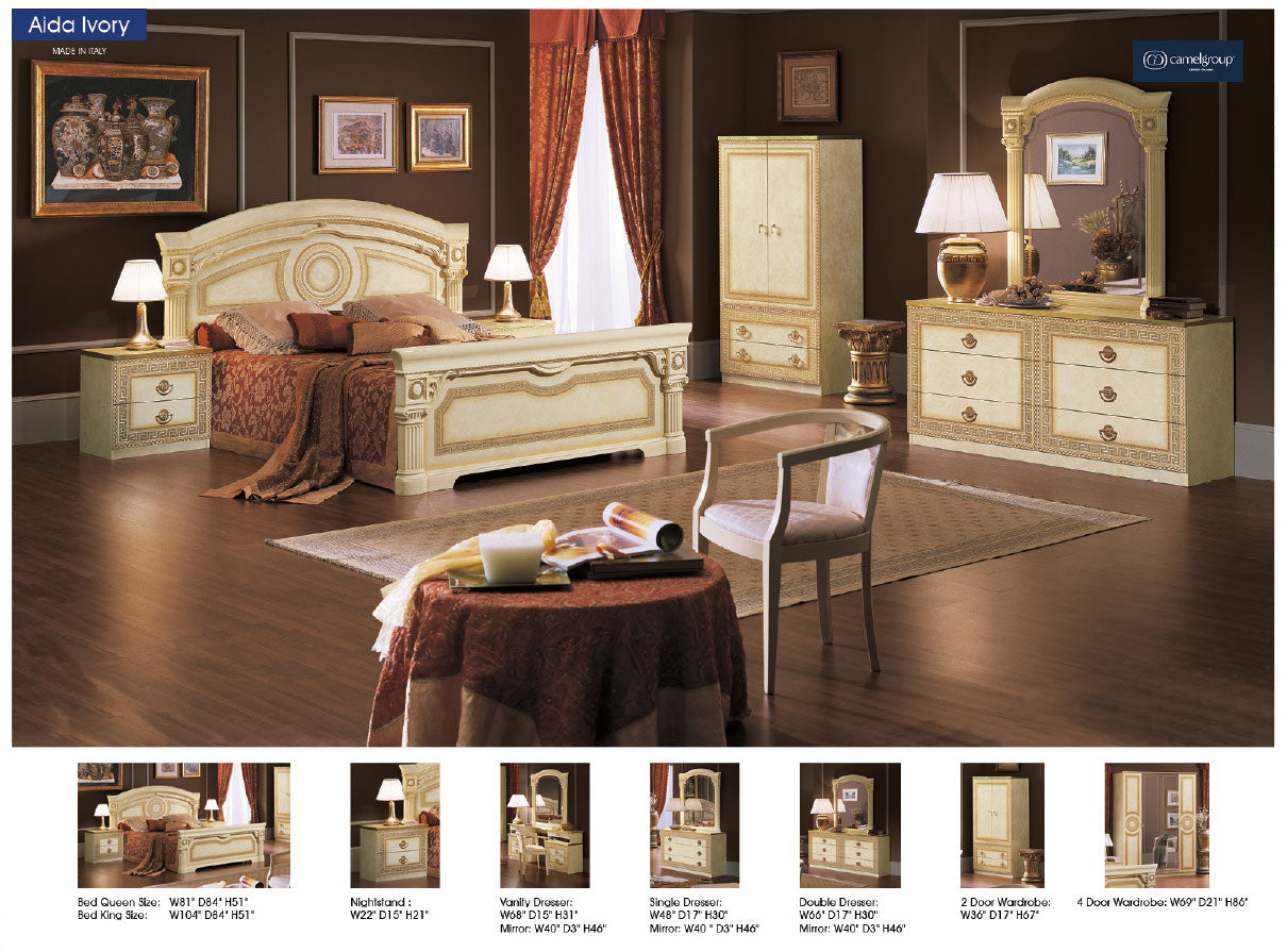 Aida Nightstand Ivory from ESF Furniture - Luna Furniture