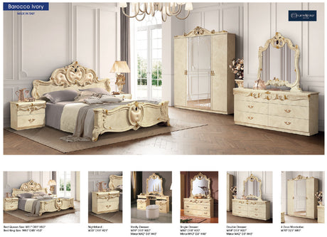 Barocco Ivory Nightstand from ESF Furniture - Luna Furniture
