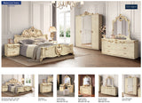 Barocco Bed K.S. Ivory + Slats Frame Set from ESF Furniture - Luna Furniture