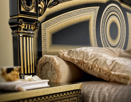 Aida Black/Gold King Bed from ESF Furniture - Luna Furniture