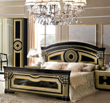 Aida Black/Gold Queen Bed from ESF Furniture - Luna Furniture
