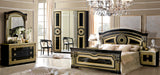 Aida Black/Gold Queen Bed from ESF Furniture - Luna Furniture