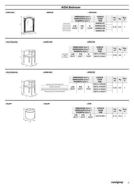 Aida Nightstand Ivory from ESF Furniture - Luna Furniture