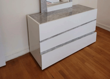 Alba White Double Dresser from ESF Furniture - Luna Furniture
