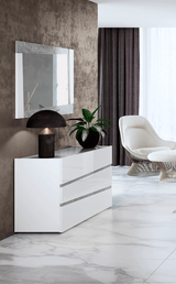 Alba White Single Dresser from ESF Furniture - Luna Furniture