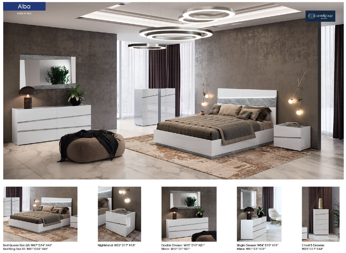 Alba White Double Dresser from ESF Furniture - Luna Furniture