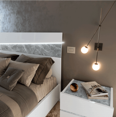 Alba White Nightstand from ESF Furniture - Luna Furniture