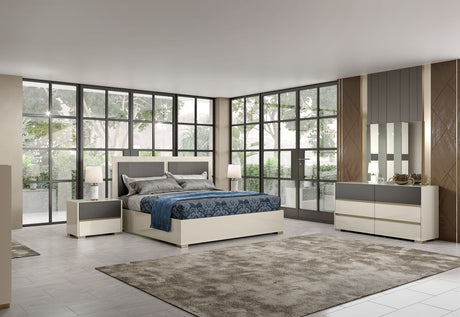 Alfa Champagne King Bed from ESF Furniture - Luna Furniture