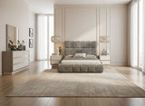 Austin Gray Upholstered Quee Bed from ESF Furniture - Luna Furniture