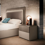 Camel Essenza Queen Size Bed + Slats Frame Set from ESF Furniture - Luna Furniture