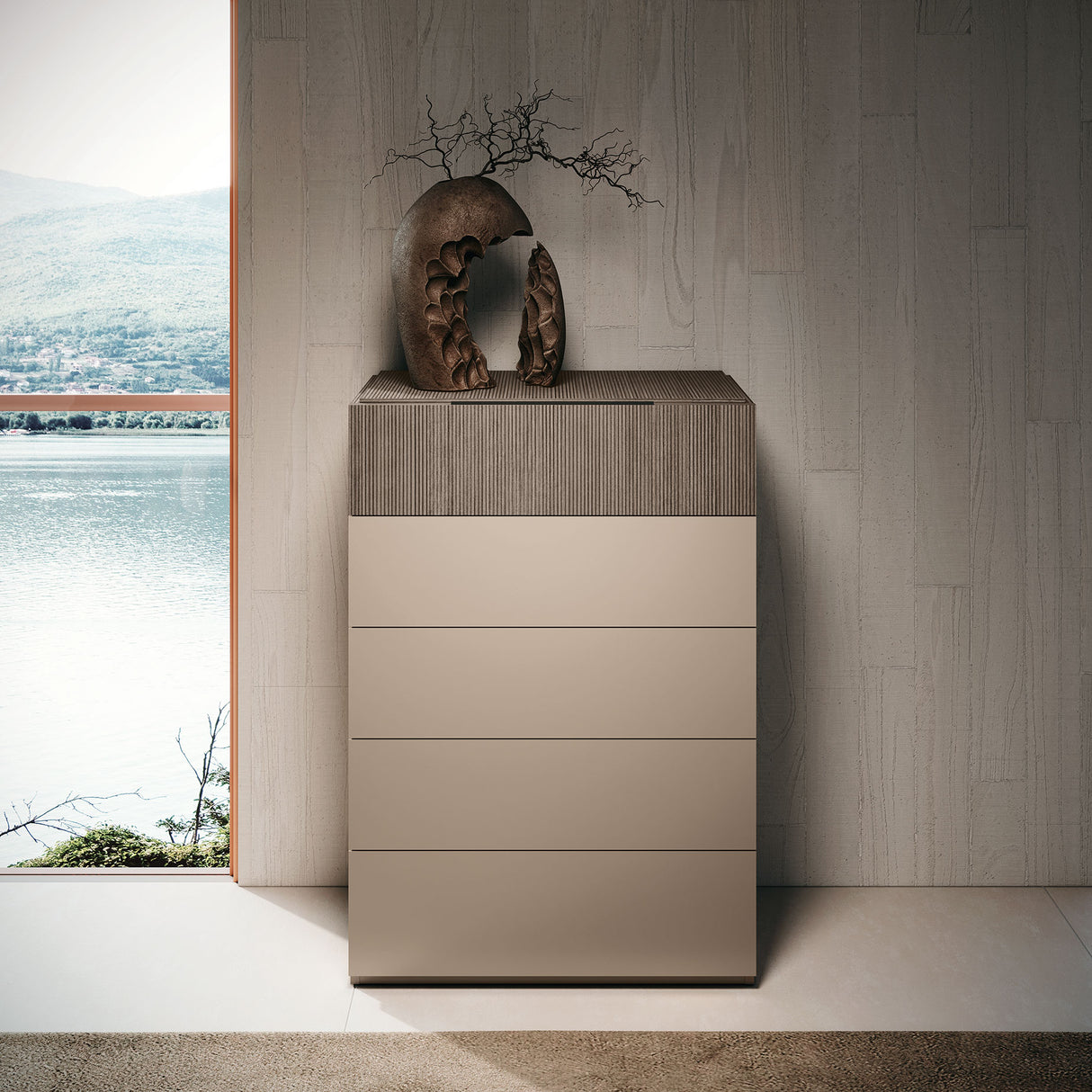 Camel Essenza mirror from ESF Furniture - Luna Furniture