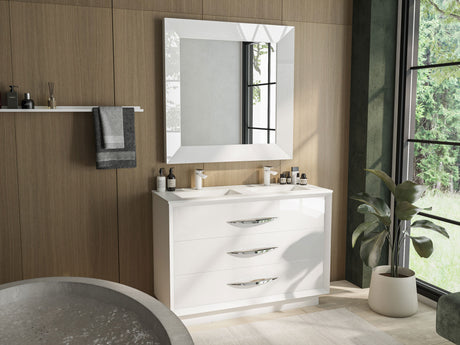 Carmen White Low Nightstand from ESF Furniture - Luna Furniture