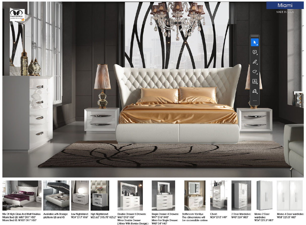 Carmen White Single Dresser from ESF Furniture - Luna Furniture