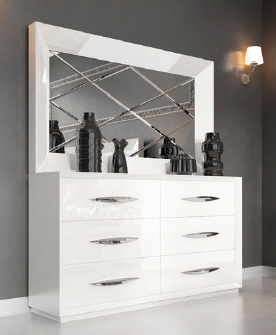 Carmen White Mirror for Single Dresser from ESF Furniture - Luna Furniture