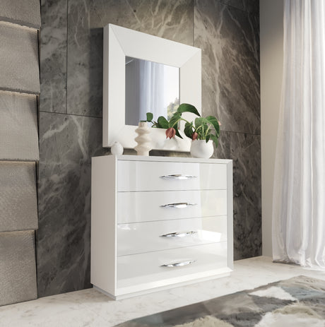 Carmen White Mirror for Single Dresser from ESF Furniture - Luna Furniture