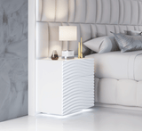 Wave White Nightstand Left from ESF Furniture - Luna Furniture