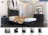 Wave Queen size Bed w/ Light + Slats Frame Set from ESF Furniture - Luna Furniture