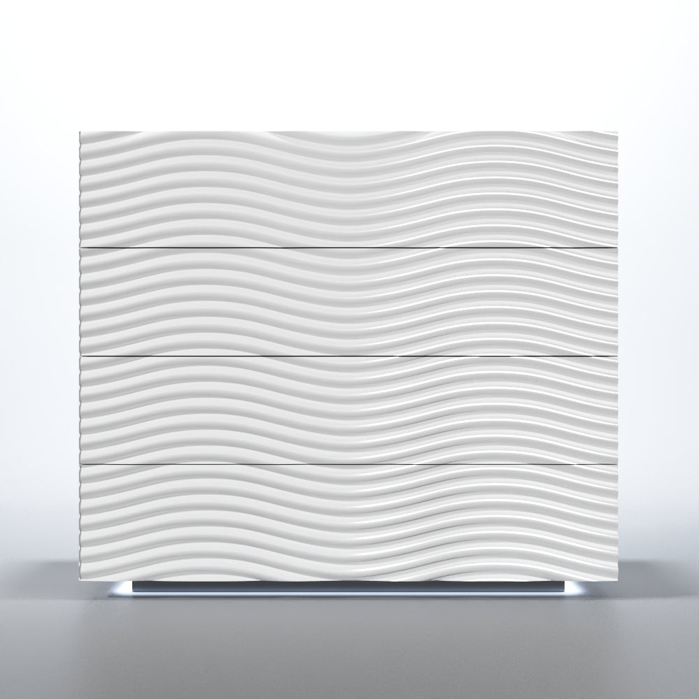 Wave Single Dresser White from ESF Furniture - Luna Furniture