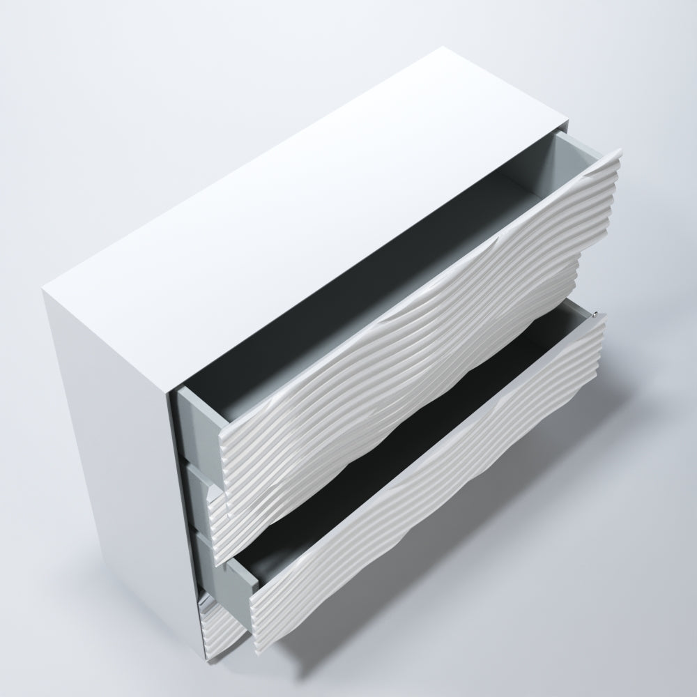 Wave Single Dresser White from ESF Furniture - Luna Furniture