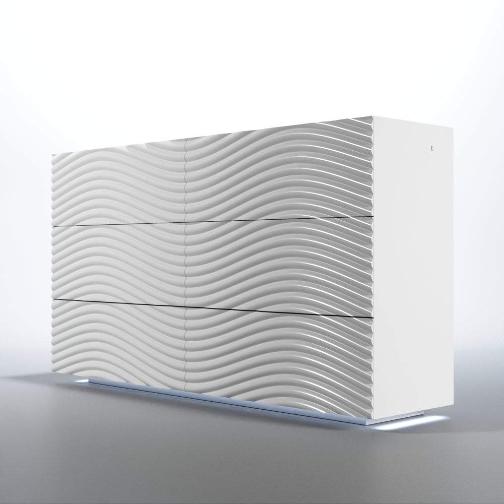 Wave Single Dresser White from ESF Furniture - Luna Furniture