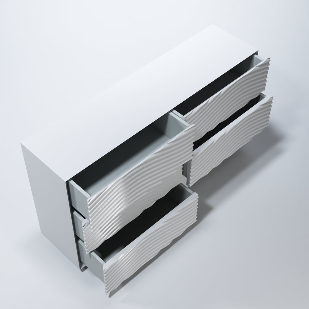 Wave Single Dresser White from ESF Furniture - Luna Furniture