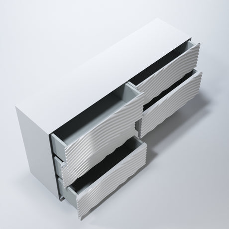 Wave Single Dresser White from ESF Furniture - Luna Furniture