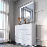 Wave Mirror for Double dresser White from ESF Furniture - Luna Furniture
