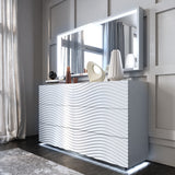 Wave Mirror for Double dresser White from ESF Furniture - Luna Furniture