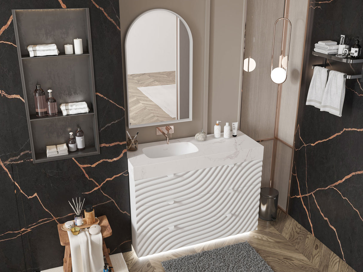 Wave Single Dresser White from ESF Furniture - Luna Furniture