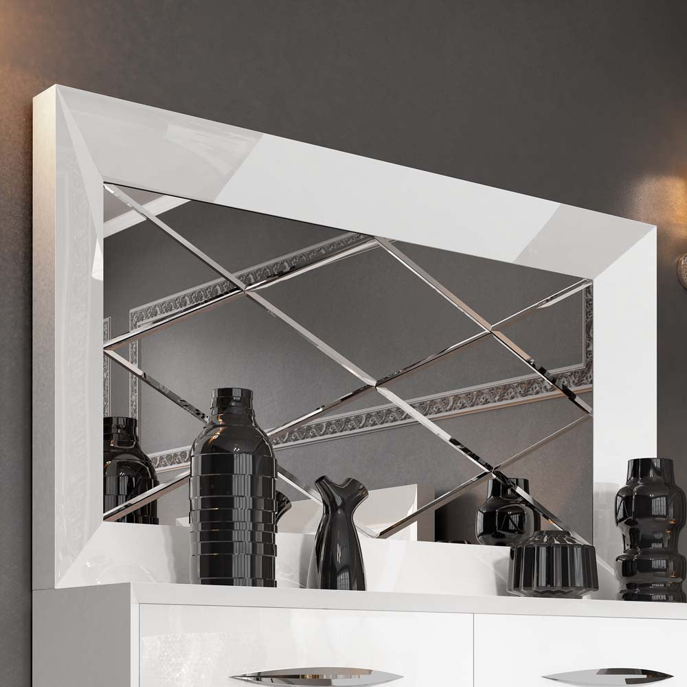 Carmen White Mirror for Single Dresser from ESF Furniture - Luna Furniture