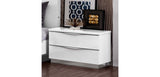 Carmen White KS Bed + Slats Frame Set from ESF Furniture - Luna Furniture