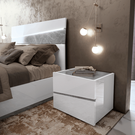 Alba White Nightstand from ESF Furniture - Luna Furniture
