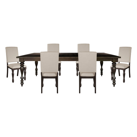 Begonia Grayish Brown 7-Piece Extendable Dining Set from Homelegance - Luna Furniture