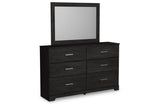 Belachime Charcoal Dresser and Mirror from Ashley - Luna Furniture