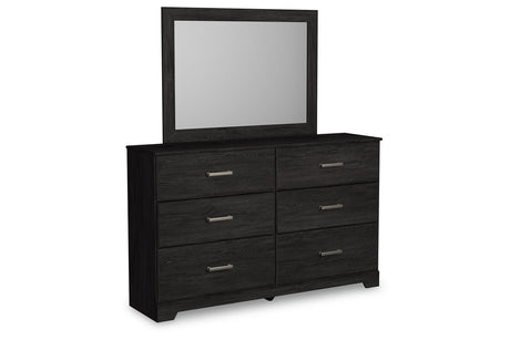 Belachime Charcoal Dresser and Mirror from Ashley - Luna Furniture