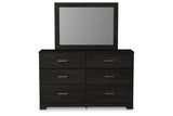 Belachime Charcoal Dresser and Mirror from Ashley - Luna Furniture