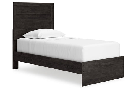 Belachime Charcoal Twin Panel Bed from Ashley - Luna Furniture