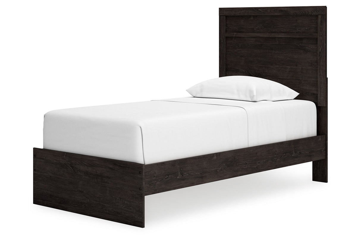 Belachime Charcoal Twin Panel Bed from Ashley - Luna Furniture