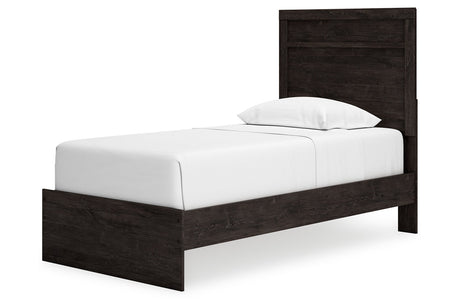 Belachime Charcoal Twin Panel Bed from Ashley - Luna Furniture