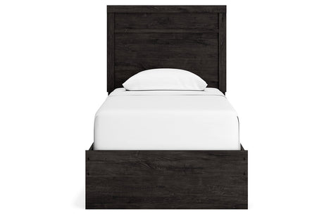 Belachime Charcoal Twin Panel Bed from Ashley - Luna Furniture