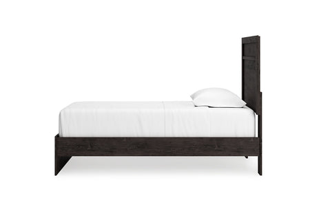 Belachime Charcoal Twin Panel Bed from Ashley - Luna Furniture