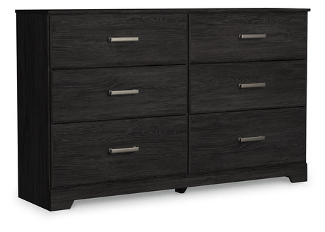 Belachime Full Panel Bed with Dresser in Charcoal from Ashley - Luna Furniture
