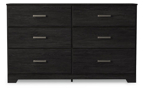 Belachime Queen Panel Bed with Dresser in Charcoal from Ashley - Luna Furniture