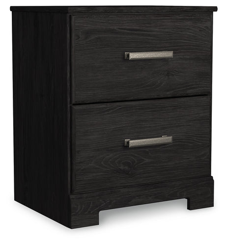Belachime Queen Panel Bed with Mirrored Dresser and Chest in Charcoal from Ashley - Luna Furniture